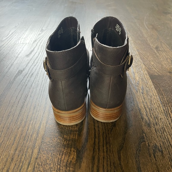 Cole Haan Lilah Buckle Ankle Boot 9.5 Brown Leather - Picture 2 of 6